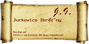 Jurkovics Ibrány névjegykártya